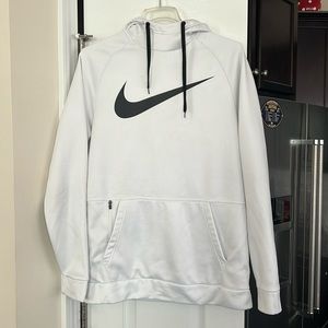 Men’s Nike hoodie.  White with black detail. Medium